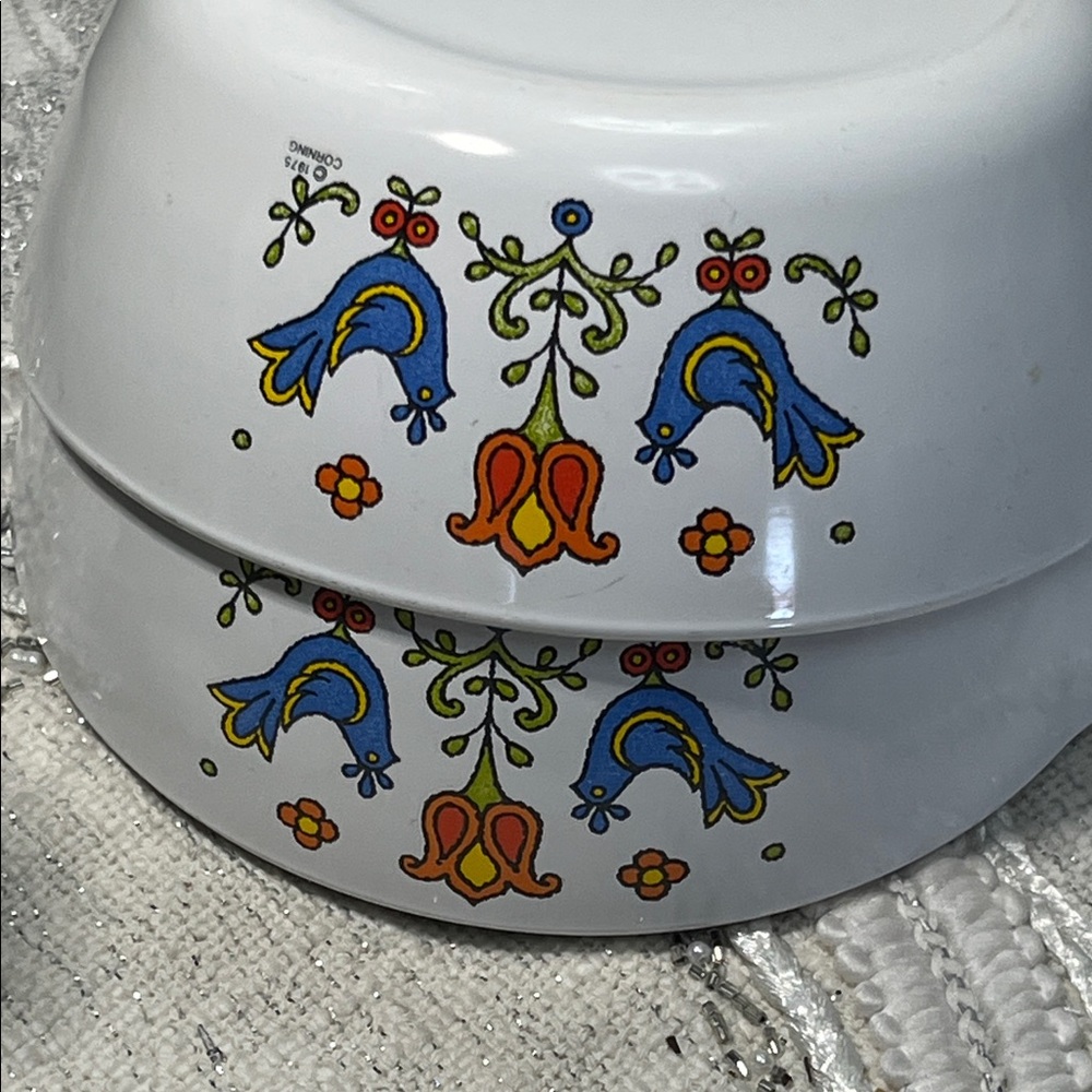 Vintage Corning ware Blue Bird Country Festival Sauce Pans - Picture 8 of 8